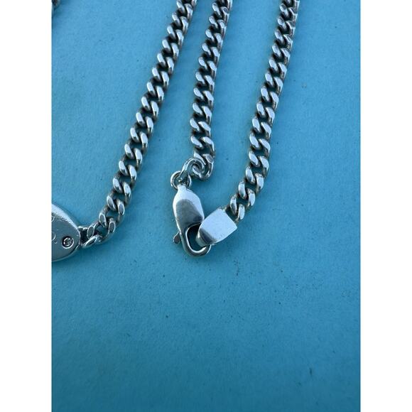 Tiffany & Co. Return To T&co Tag ID Chain Necklace W/ Diamonds - Sterling Silver - Picture 6 of 8